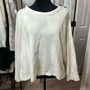 Madewell cropped crème color sweatshirt size XXL